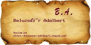 Beluzsár Adalbert névjegykártya